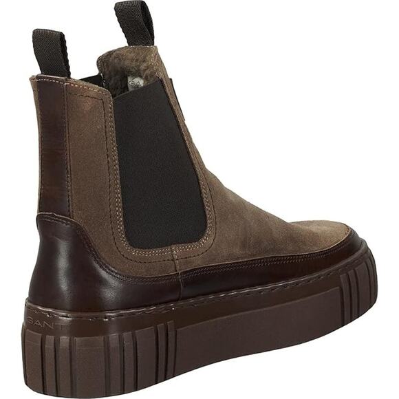 NWT GANT Snowmont Chelsea Boots, Dark Brown Taupe, Size 39 EU (8.5) - Picture 2 of 5